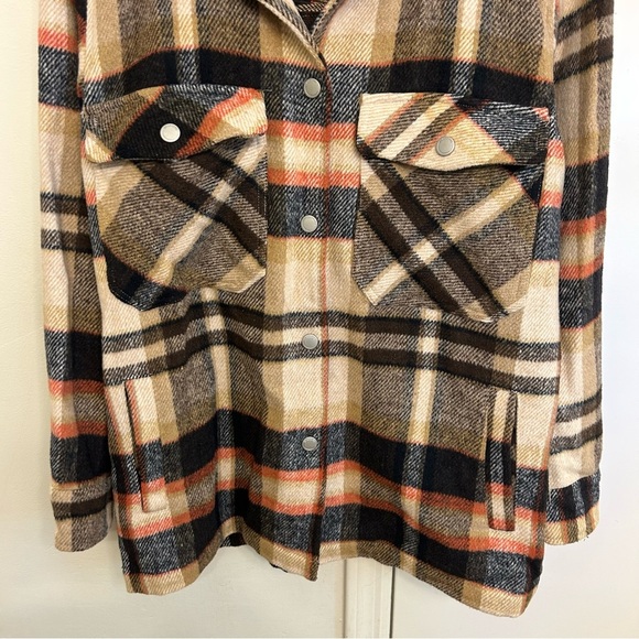 Blank NYC Plaid Flannel Jacket Women’s Medium Lumberjack Style Outerwear - Picture 5 of 10